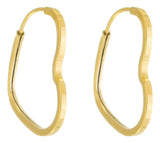 Brinco Coração Infantil-adulto 12 Mm Em Ouro 18k