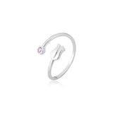 ANEL FALANGE ROSA COM PEDRA