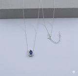 COLAR GOTA CRAVEJADA SAFIRA