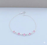PULSEIRA CINCO ZIRCONIAS ROSA